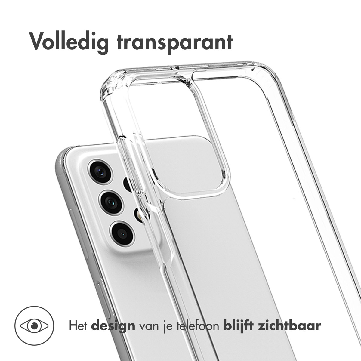Coque de téléphone transparente sur un téléphone. Le téléphone a une caméra.