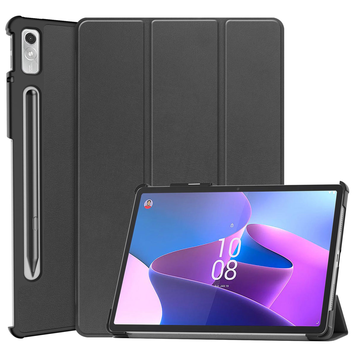 Tablet met hoesje. Tablet met stylus en hoes.