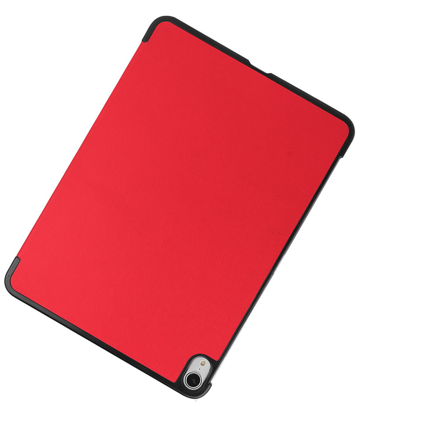 Custodia rossa per tablet con bordo nero.