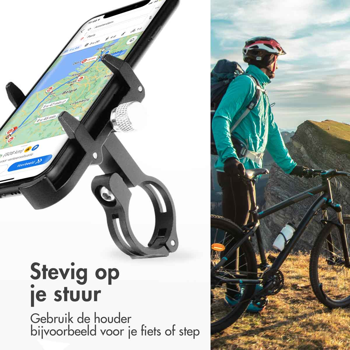 Gps Telefoon Houder 12-24V Universele Aluminium Stuur Motorfiets Fiets Mobiele Houder Met USB-oplader Moto Achteruitkijkspiegel Mobiele Telefoon Standhouder Telefoon Mount(Handlebar Charging