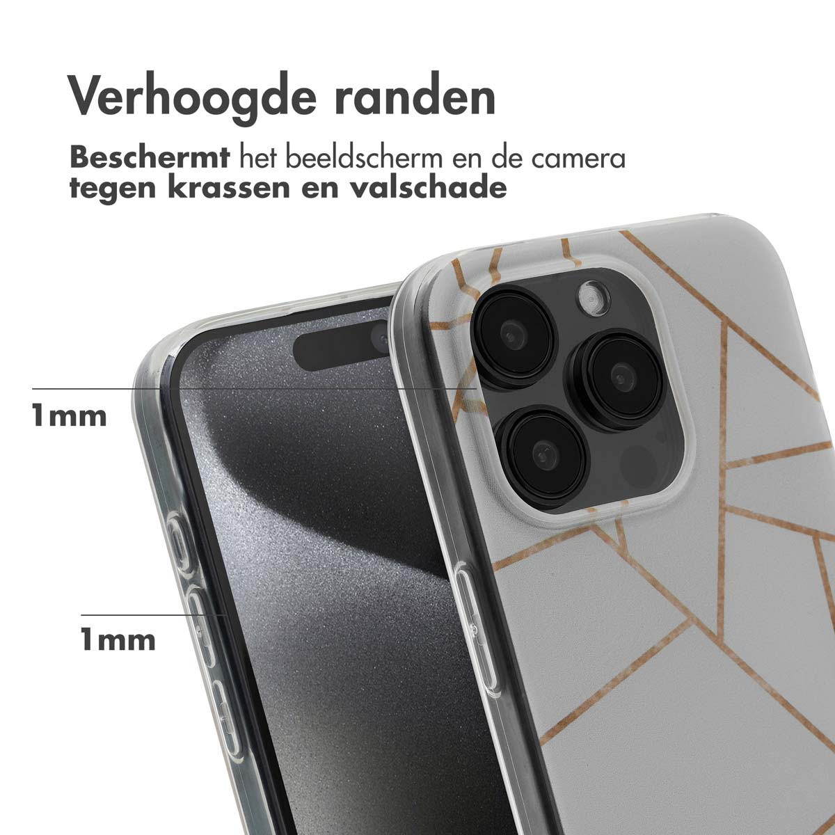 IMOSHION Design hoesje verpakking geschikt voor Apple iPhone 15 Pro Telefoonhoesje voor Apple iPhone 15 Pro Meerkleurig