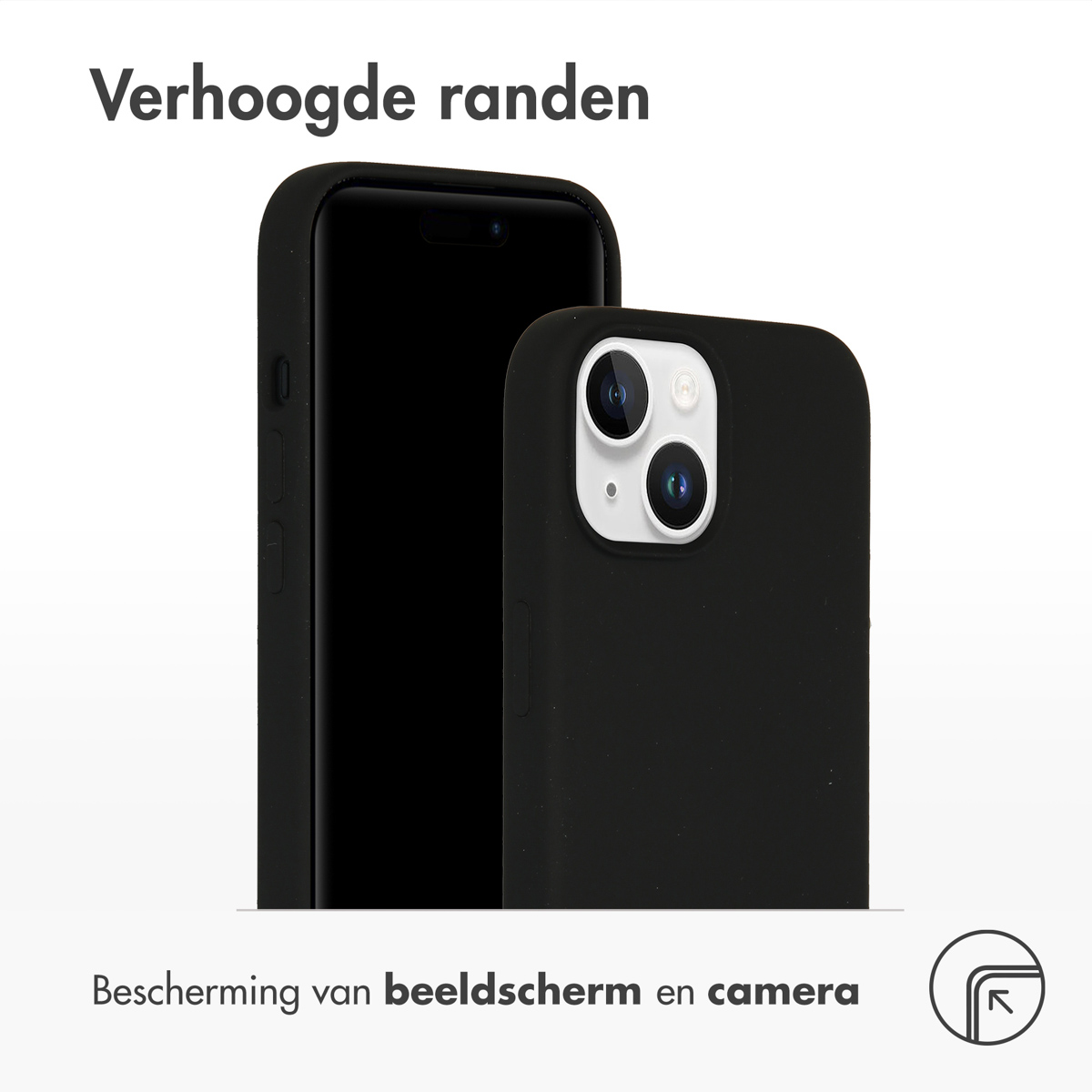 ACCEZZ Liquid Silicone Backcover met MagSafe - Geschikt voor Apple iPhone 15 - Telefoonhoesje voor Apple iPhone 15 Zwart