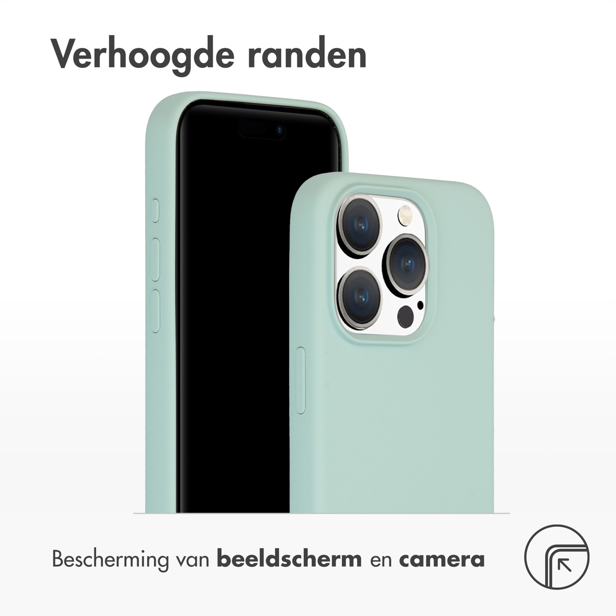 Zwei Handys. Eines in einer grünen Hülle, das andere nicht.