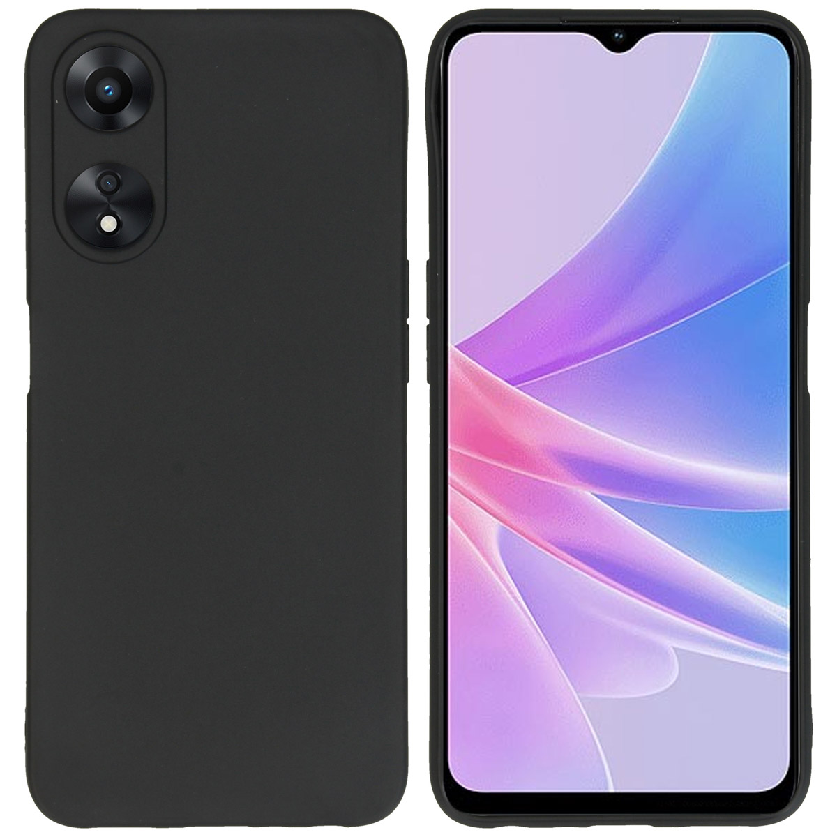 Coque et téléphone noirs avec coque noire sur le côté droit. Le texte n'est pas disponible.