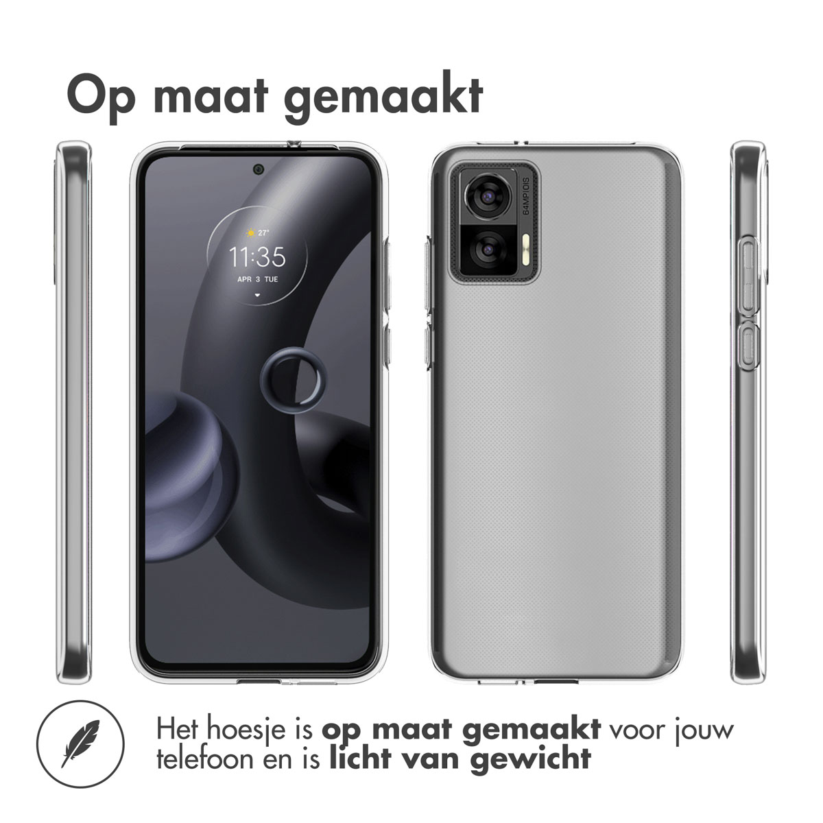 Coque de téléphone argentée. Le téléphone est à l'intérieur, affichant l'écran. Elle est faite sur mesure et légère.