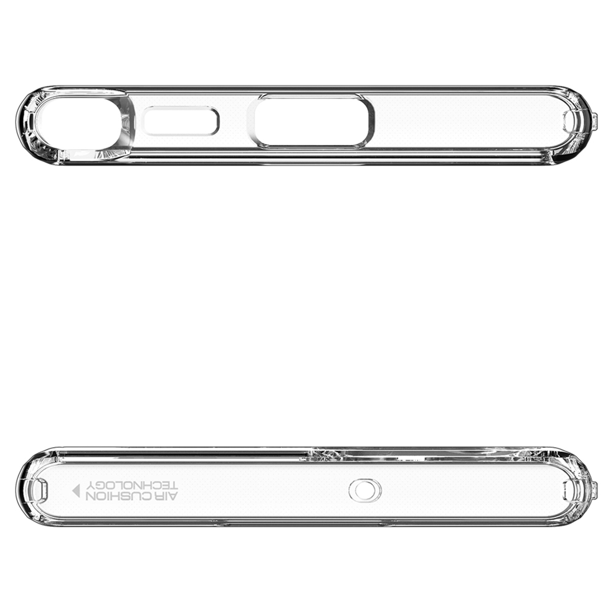 Pièces de coque de téléphone, technologie coussin d'air. Deux vues. Design épuré et simple.