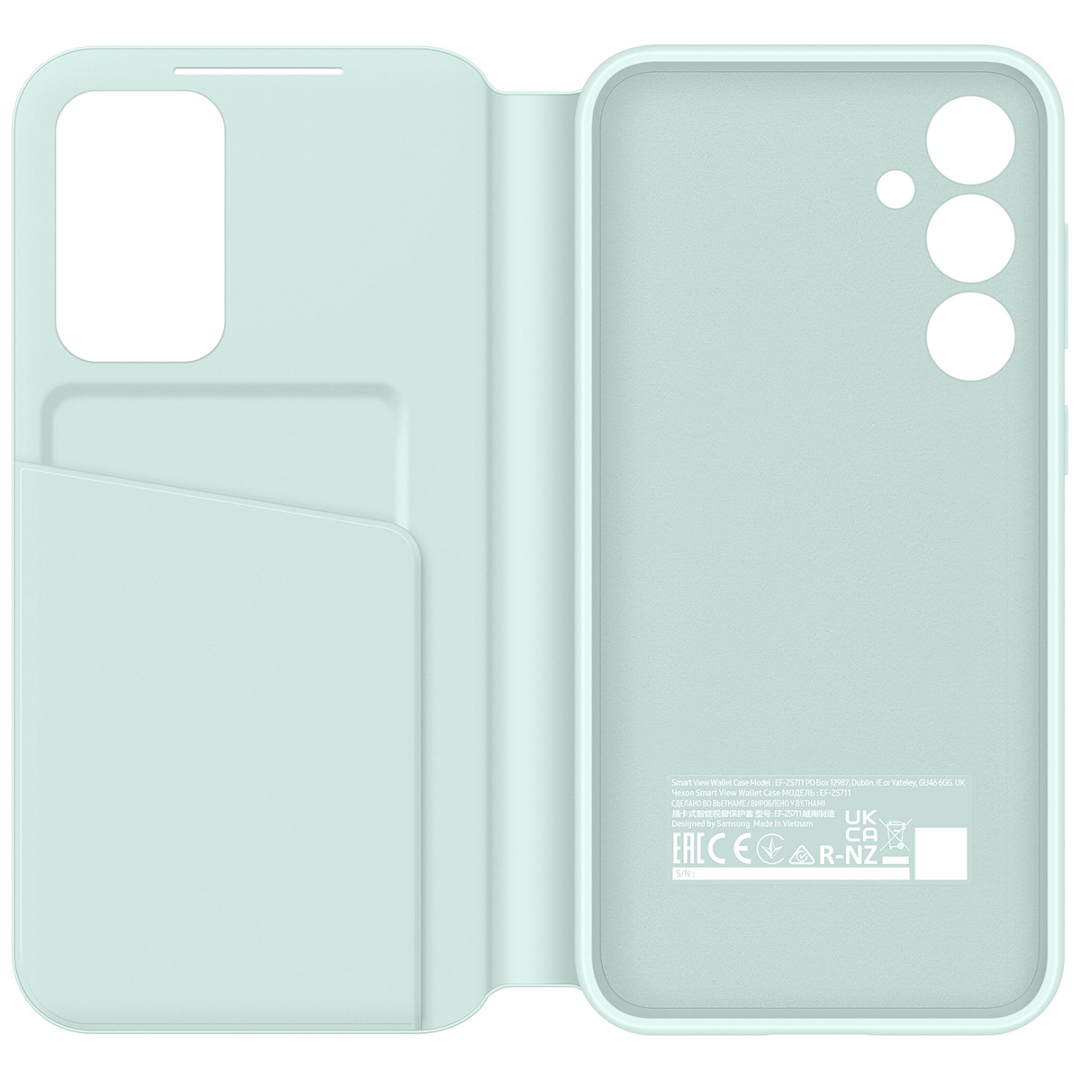 SAMSUNG S23 FE View Wallet Cover CUSTODIA per Galaxy S23 FE, Mint