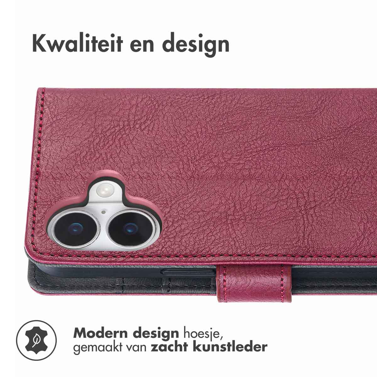 Coque de téléphone rouge avec une finition texturée. La coque est sur une surface noire.