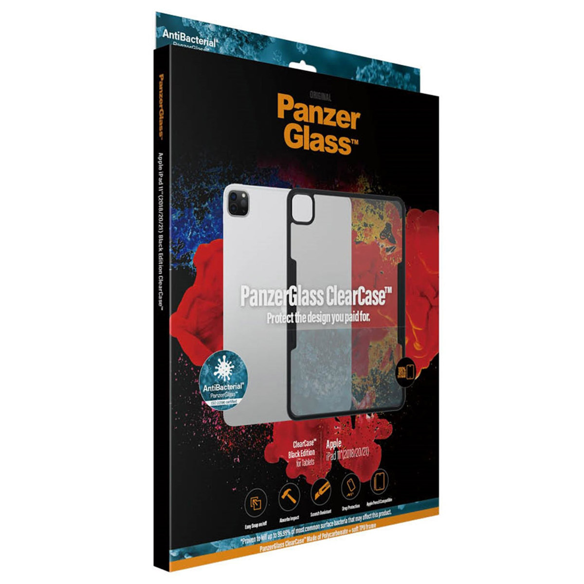 PANZERGLASS ClearCase voor de Apple iPad Pro 11 (2020) - Transparant Tablet Case 11 in Transparent