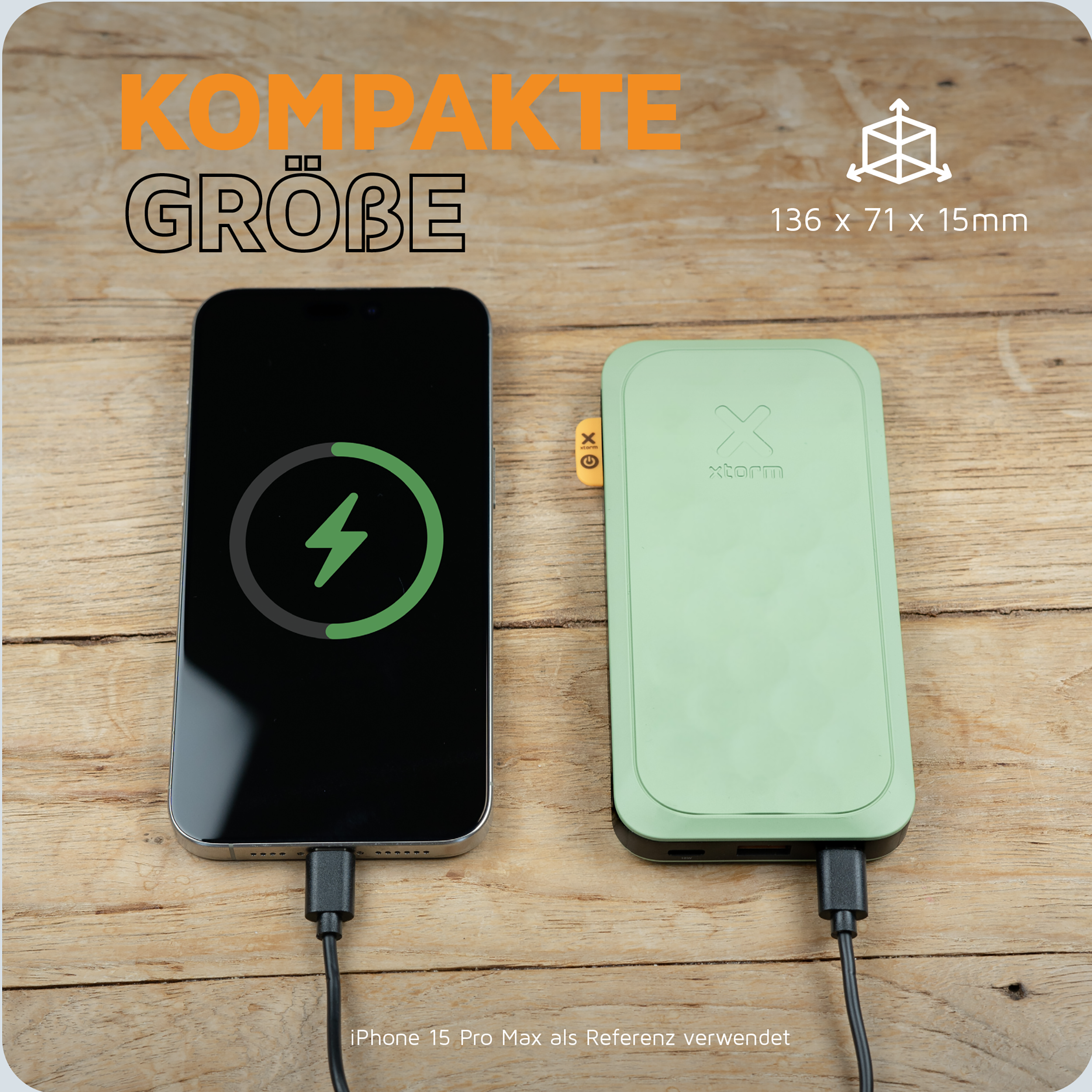 XTORM FS5103U PB 10.000 20W PD FUEL Powerbank 10000 mAh Sage Green