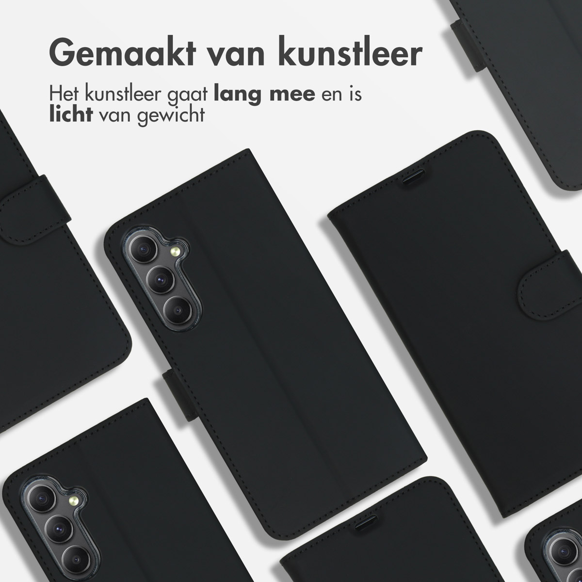 Étuis de téléphone noirs. Plusieurs étuis sont ouverts, le module caméra est visible.
