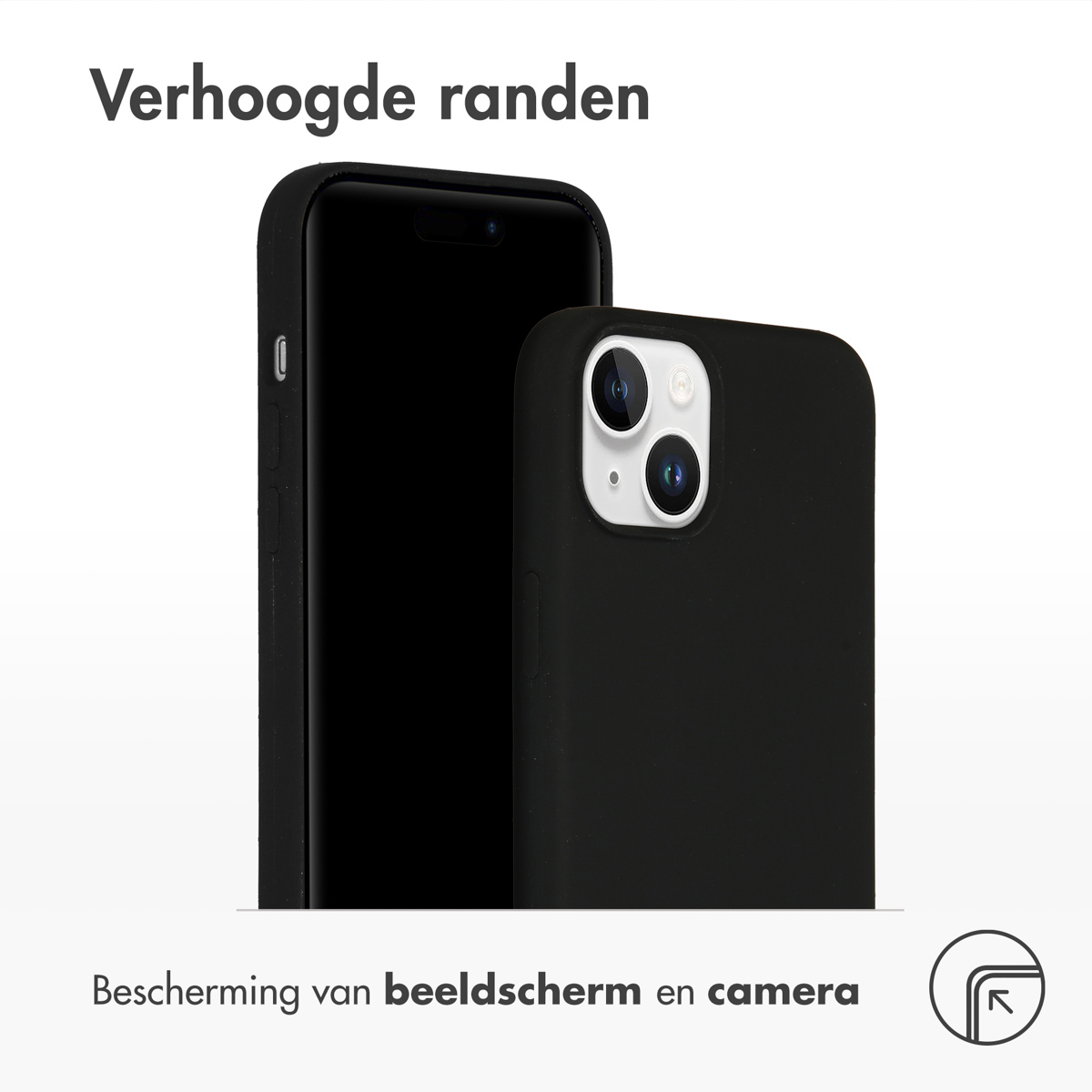 ACCEZZ Coque arrière compatible avec iPhone 15 Plus Étui de Téléphone voor Apple iPhone 15 Plus Noir