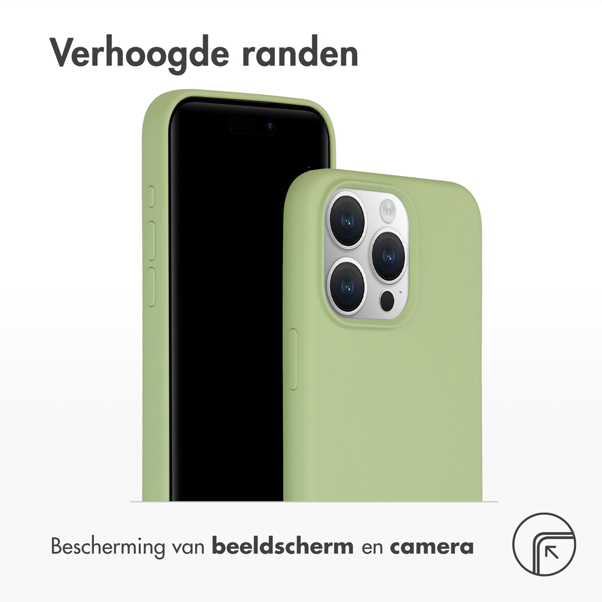 ACCEZZ Liquid Silicone Backcover geschikt voor Apple iPhone 15 Pro Max Telefoonhoesje voor Apple iPhone 15 Pro Max Groen