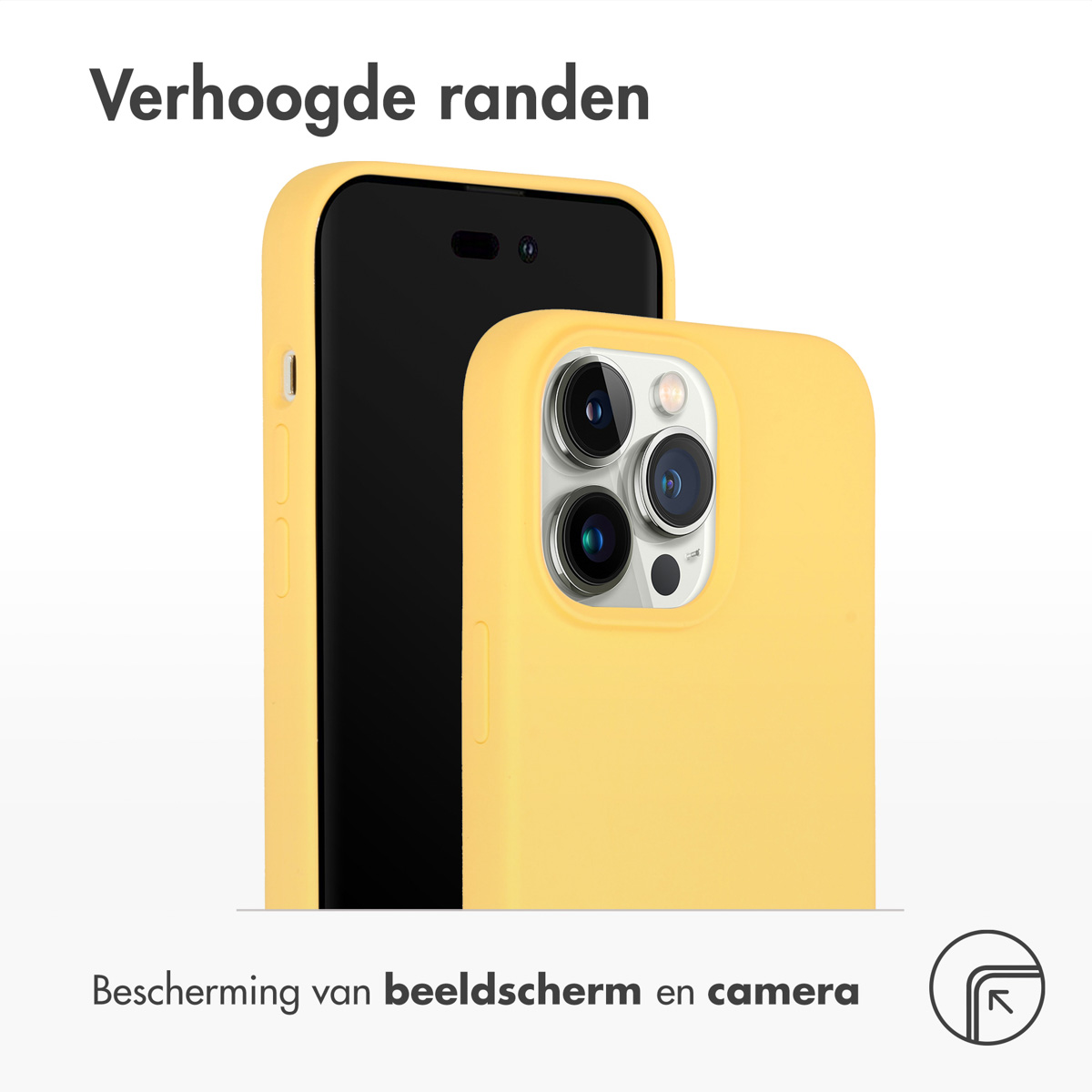 ACCEZZ Coque arrière compatible avec iPhone 14 Pro Max Étui de Téléphone voor Apple iPhone 14 Pro Max Jaune