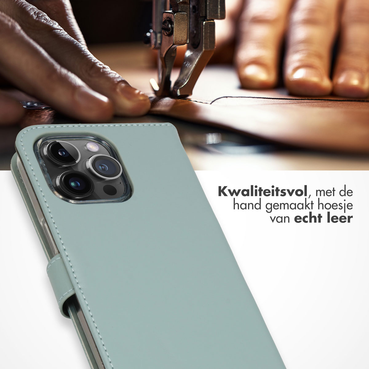 SELENCIA Coque folio compatible avec iPhone 15 Pro Max Étui de Téléphone voor Apple iPhone 15 Pro Max Bleu clair
