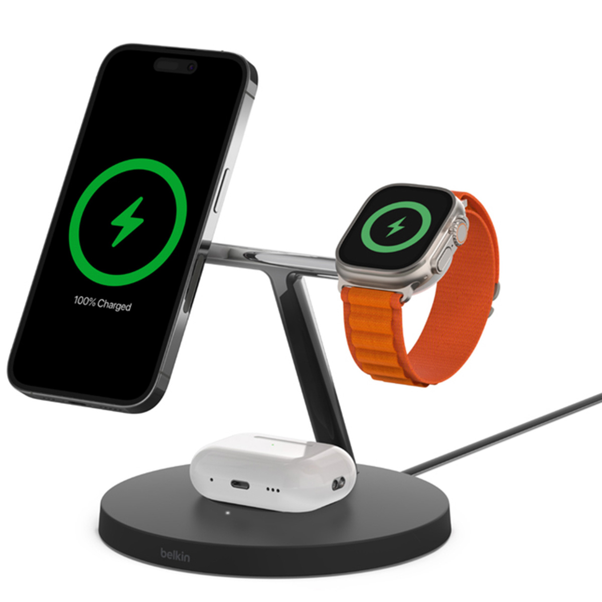 BELKIN Boost Charge Pro 3-in-1 Ladestation Apple, Schwarz | MediaMarkt