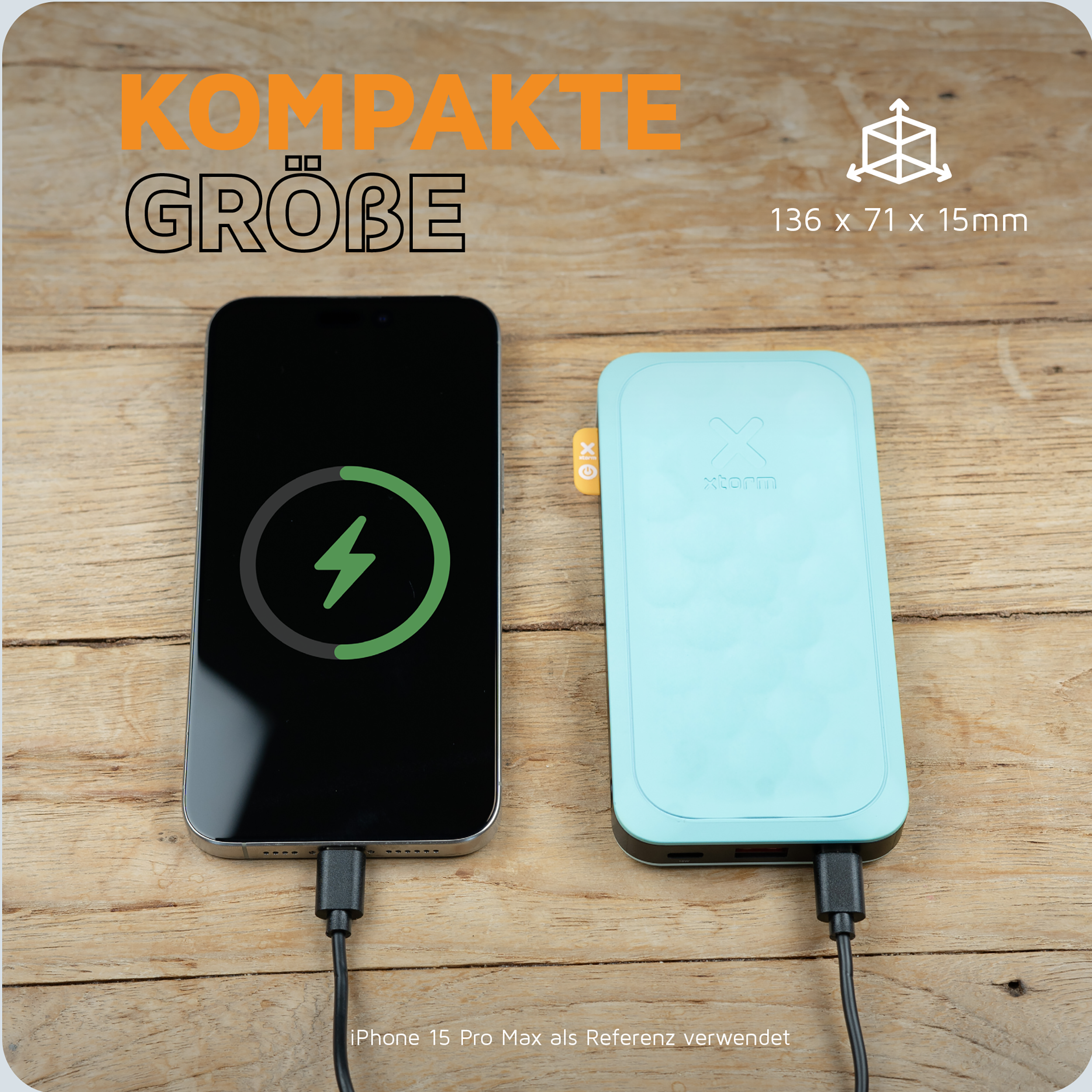 Powerbank - XTORM FS5102U, 10000 mAh, Verde azulado
