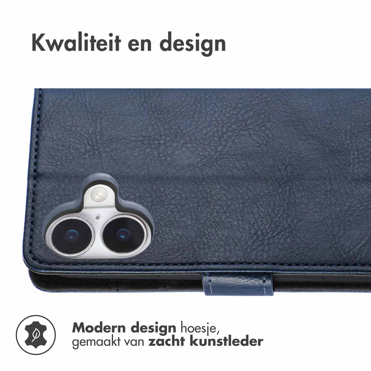 Coque de téléphone bleu foncé avec découpes pour caméra.