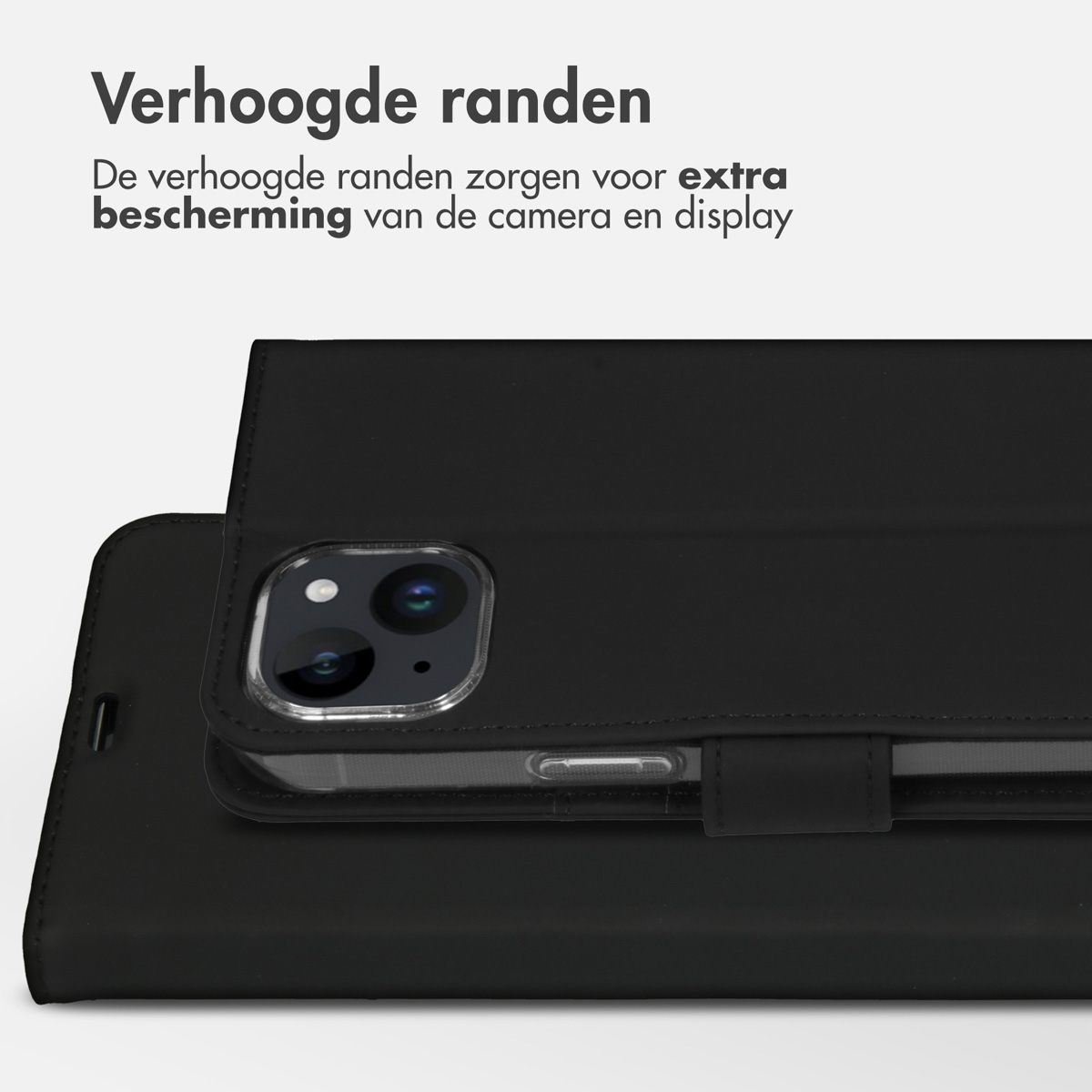 ACCEZZ Wallet Softcase Bookcase - Geschikt voor Apple iPhone 15 Plus - Telefoonhoesje voor Apple iPhone 15 Plus Zwart