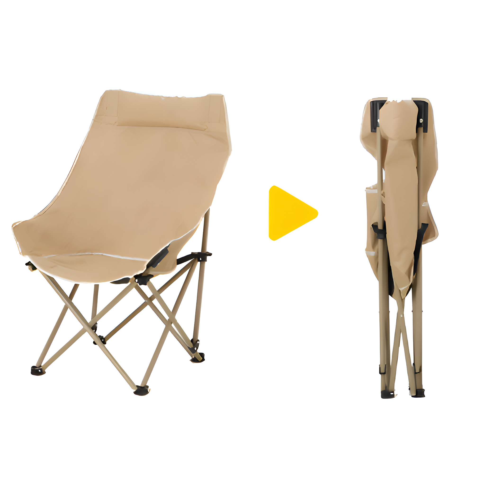 BYTELIKE Hochlehner Outdoor Campingstuhl mit Kopfsttze Sitzflche  Campingstuhl | SATURN