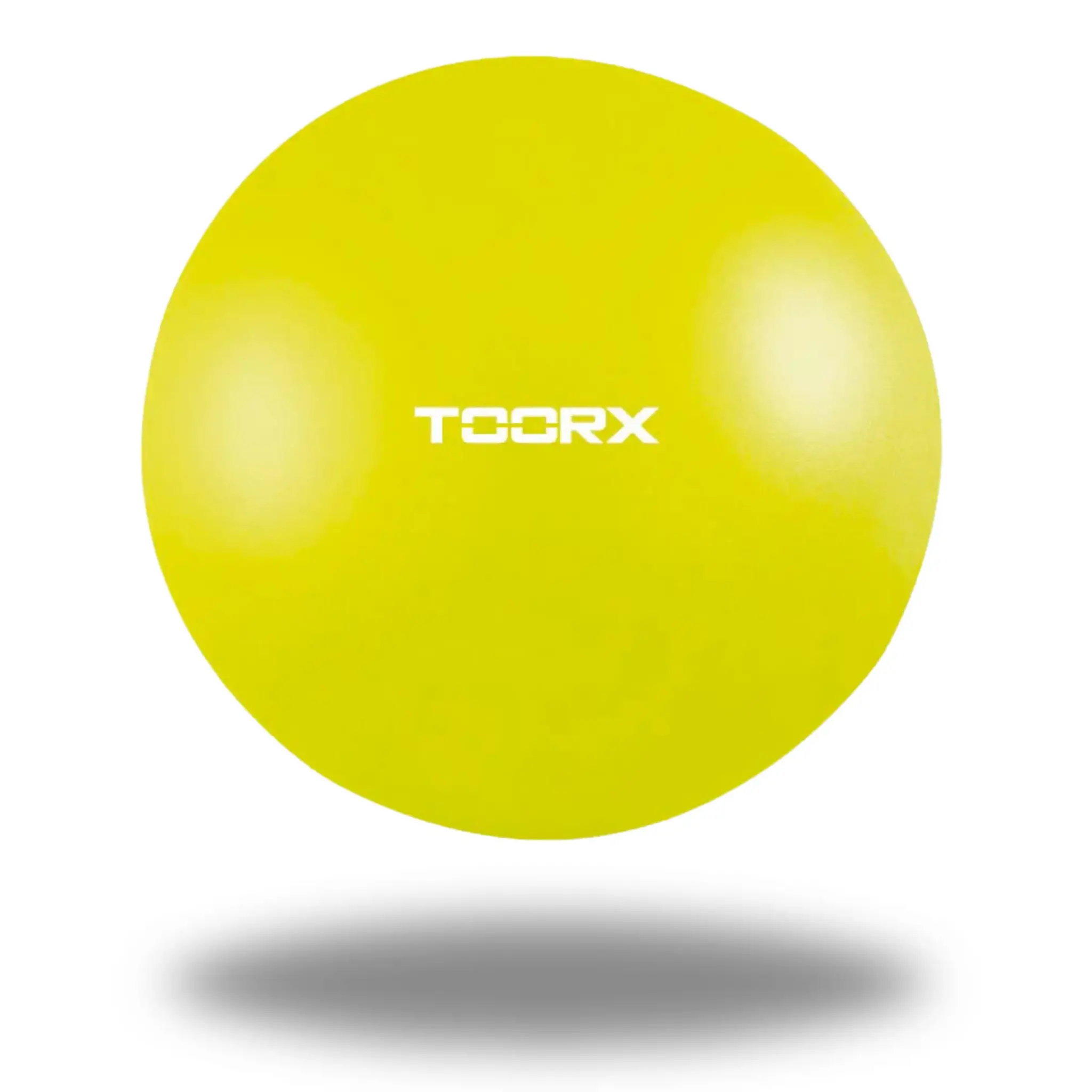 Gele oefenbal met TCCR X logo en schaduw.