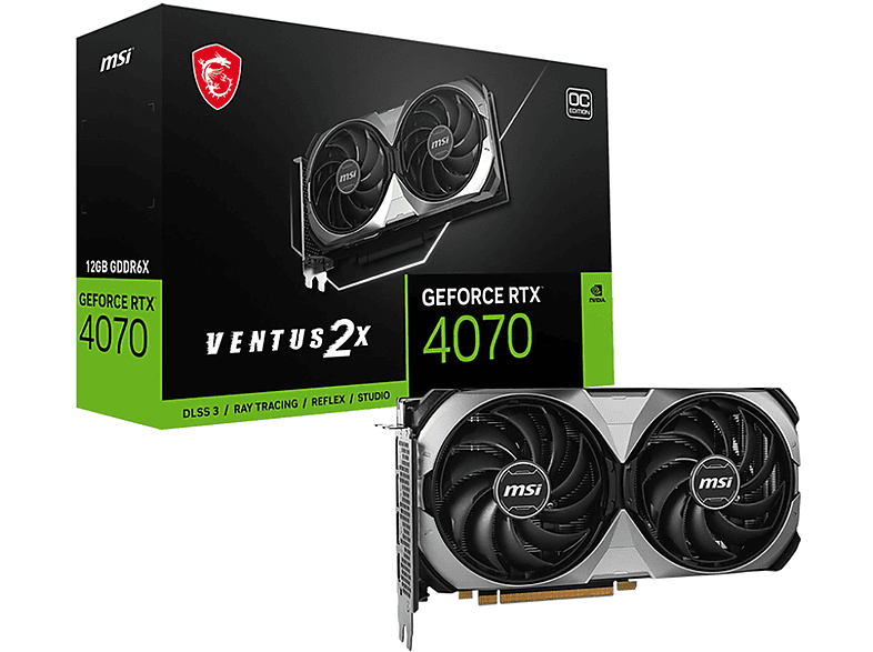 Tarjeta gráfica - MSI RTX 4070 VENTUS 2X OC 12GB GDDR6X