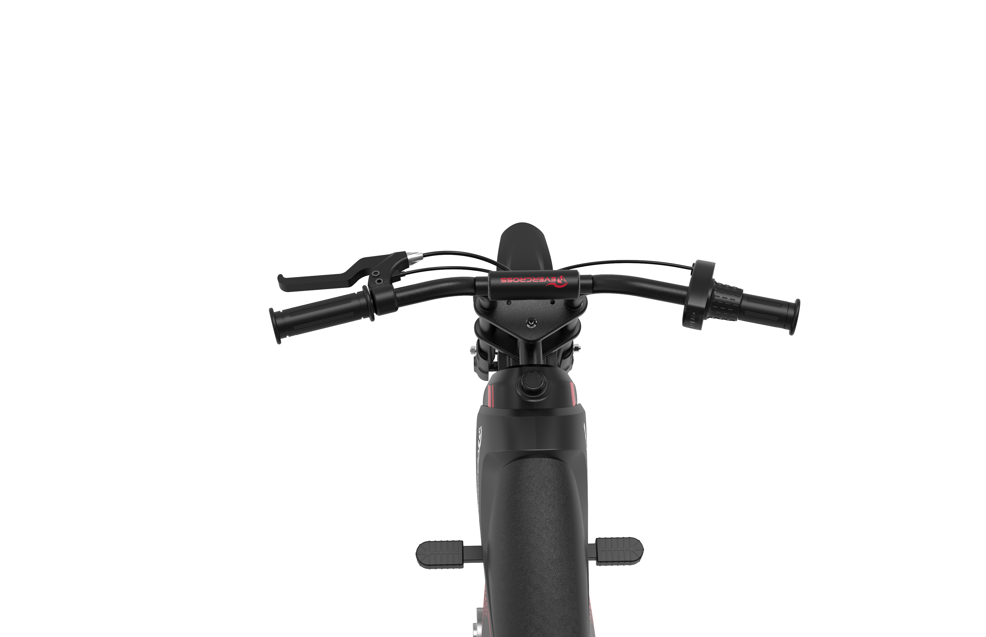 Kierownica czarnej hulajnogi, z widocznym wyświetlaczem i elementami sterującymi.