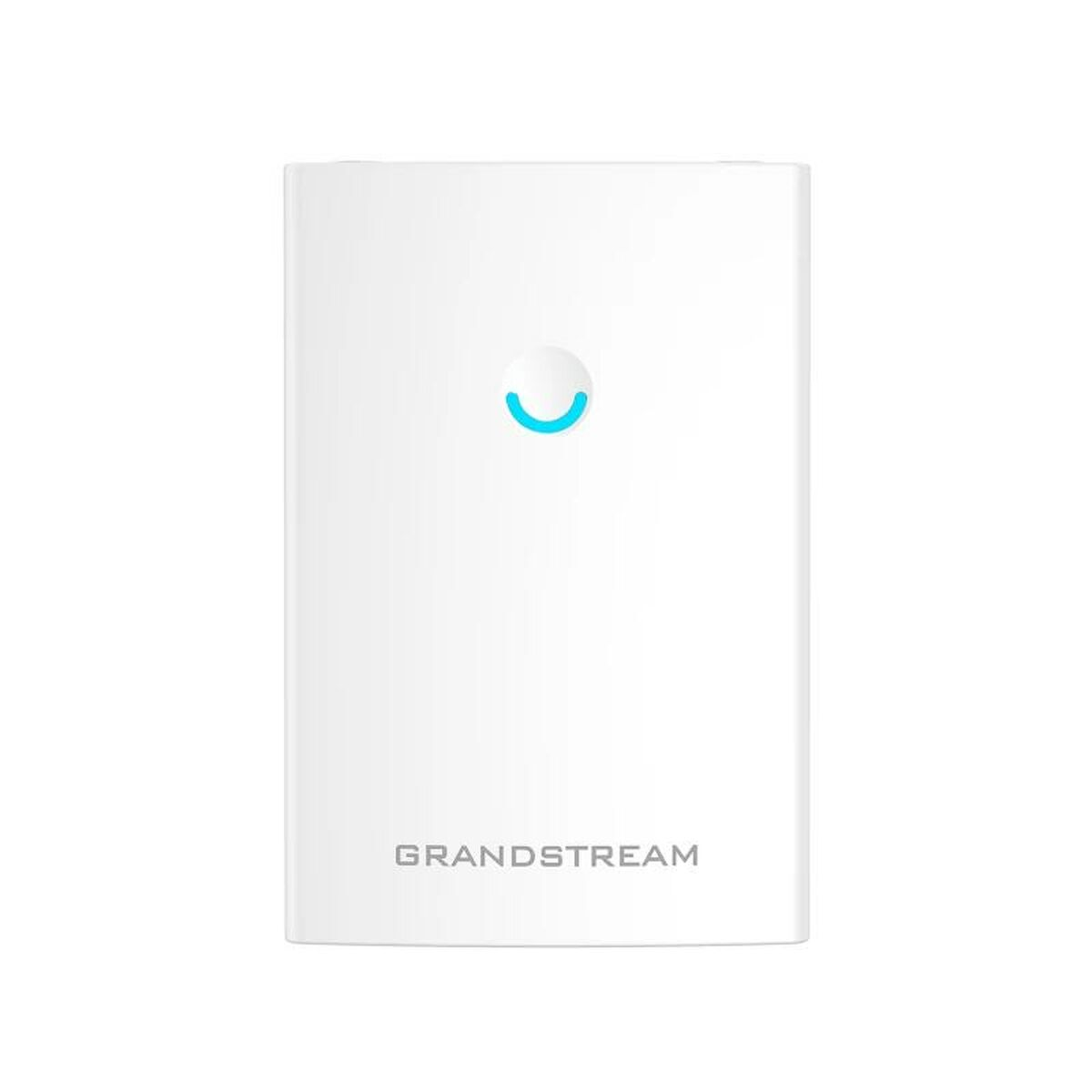 Dispositivo Grandstream bianco con un'icona a mezzaluna blu. Il dispositivo è rettangolare e semplice.