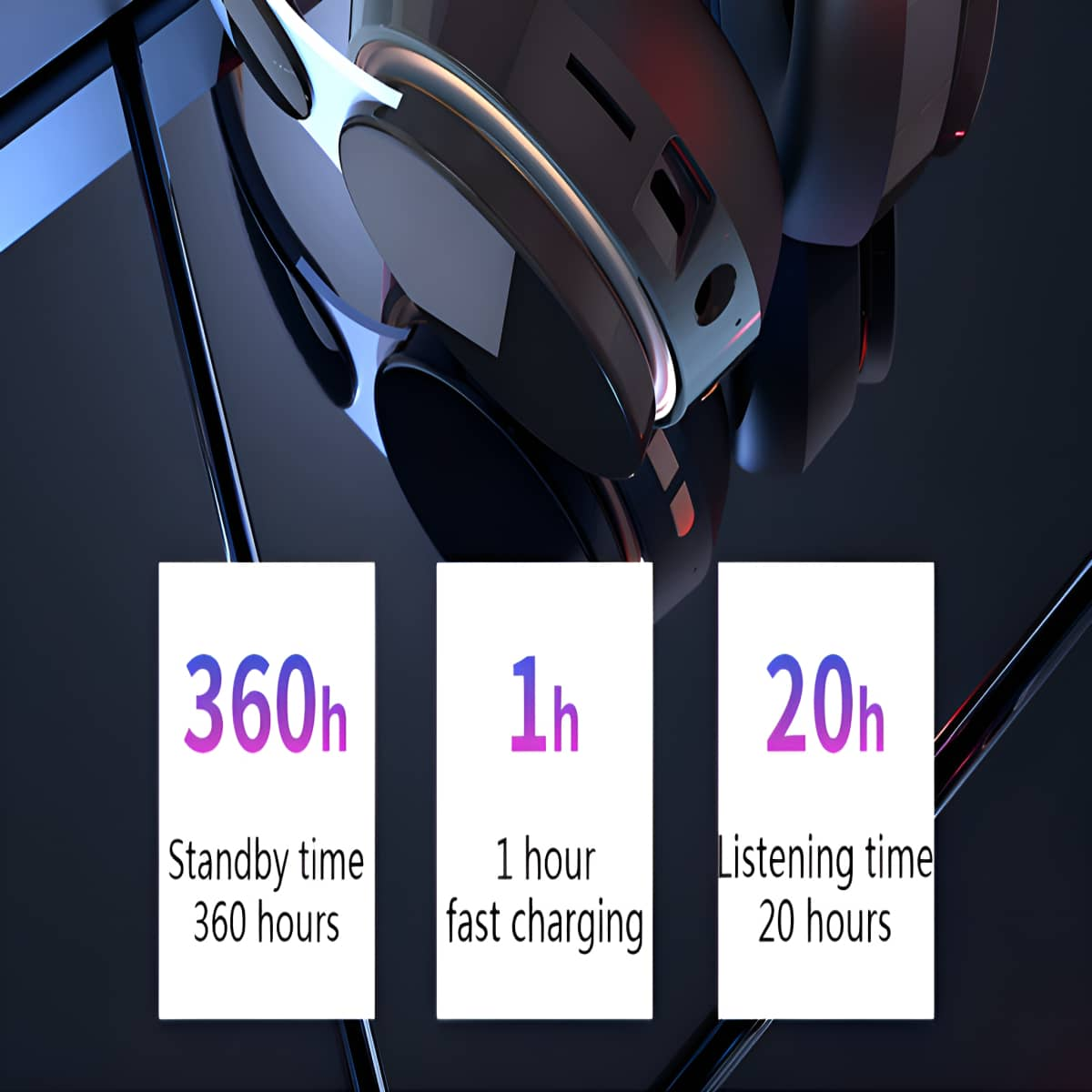 Ein Headset mit schwarzem Ladecase und einem Mobiltelefon.