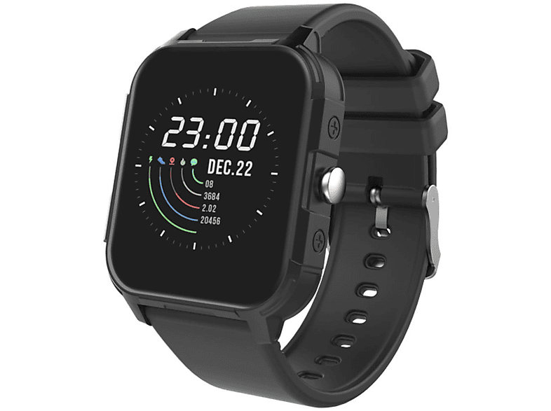 FOREVER JW-150 Smartwatch Silikon, Schwarz