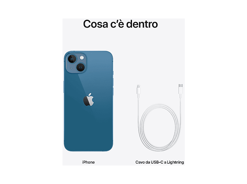 APPLE 1518042 MLPK3QL/A IPHONE 13 BLUE 128GB, Azul, Móvil iOS, 128