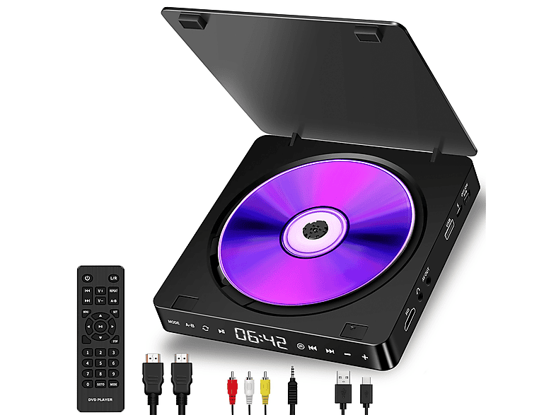 DARMLINK Hochwertige Kompakter CD/DVDPlayer für Zuhause DVD Player
