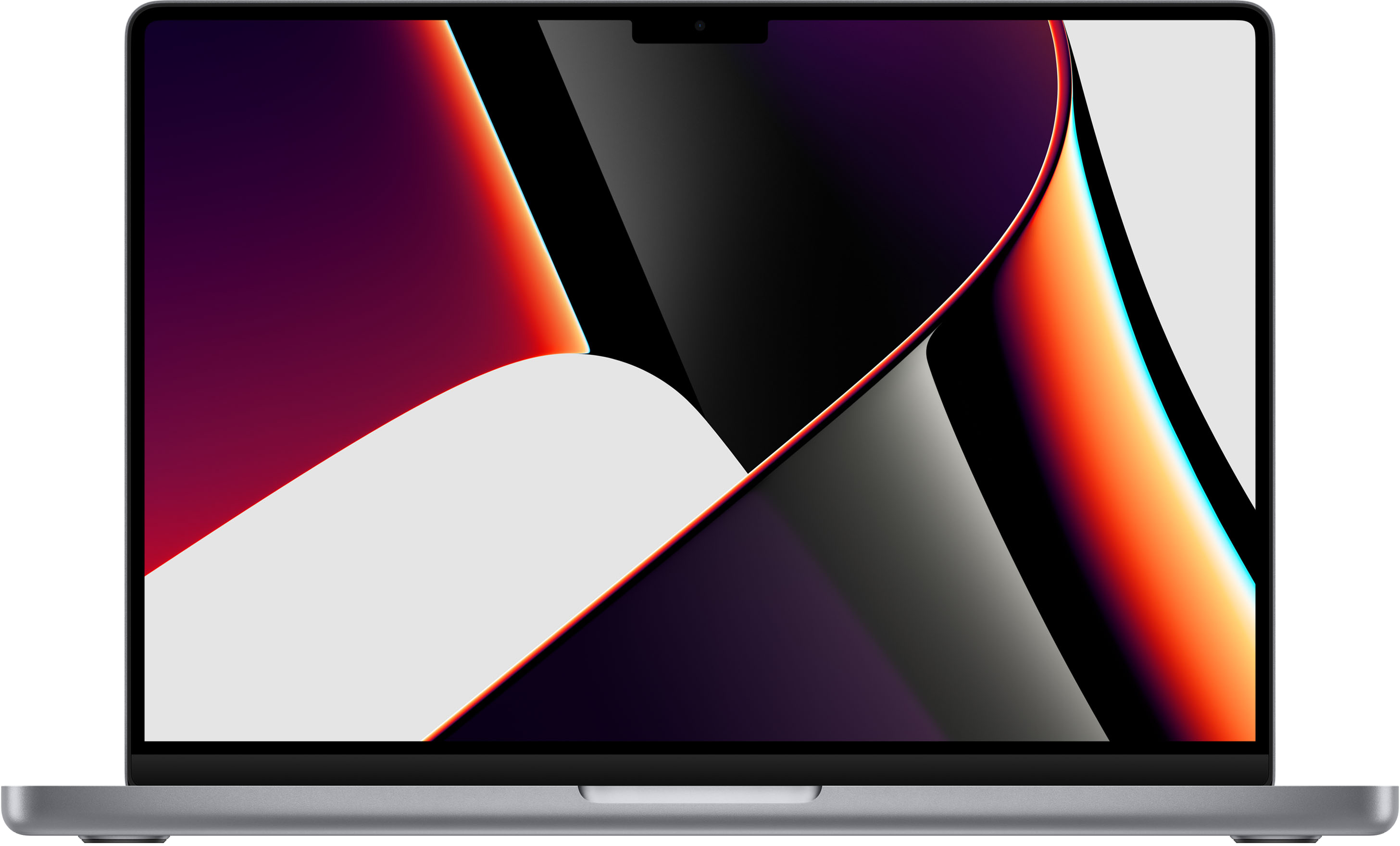Laptopbildschirm mit farbigem, abstraktem Design.