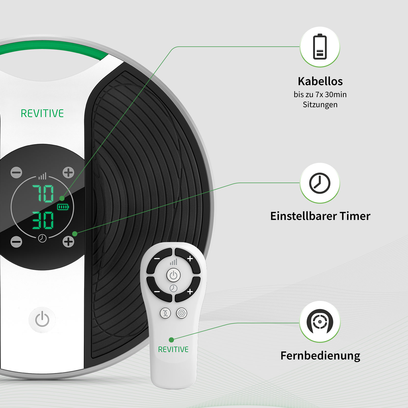 Fitnessgerät mit Fernbedienung. Weißes und schwarzes Fitnessgerät mit Fernbedienung und Etiketten.
