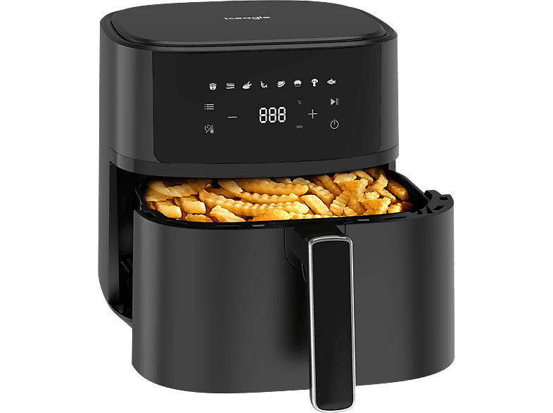 DEWELLING AF-625A Airfryer XL 6.5L Heißluftfriteuse 1700 Watt Schwarz