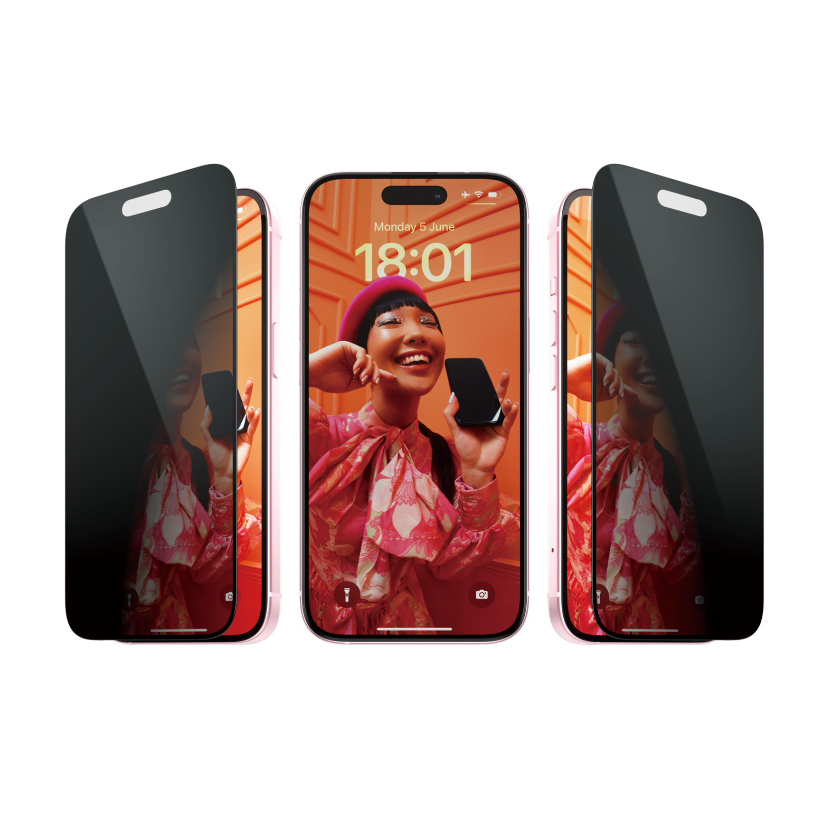 PANZERGLASS iPhone 15 | Ultra-Wide Fit Çerçeve Aparatlı Gizli/Hayalet Ekran Koruyucu Ekran Koruyucu