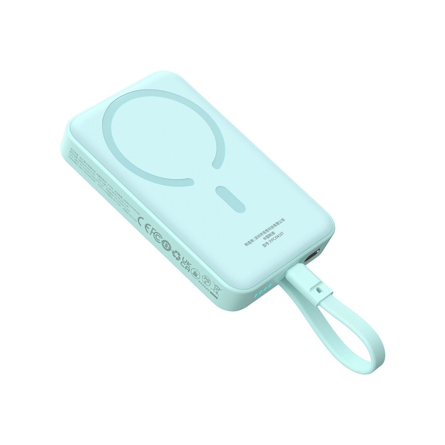 Baseus Powerbank Magnetico 10000mAh Magsafe | PD20W, USB-C, Per IPhone 15/14/13/12 (Azzurro)