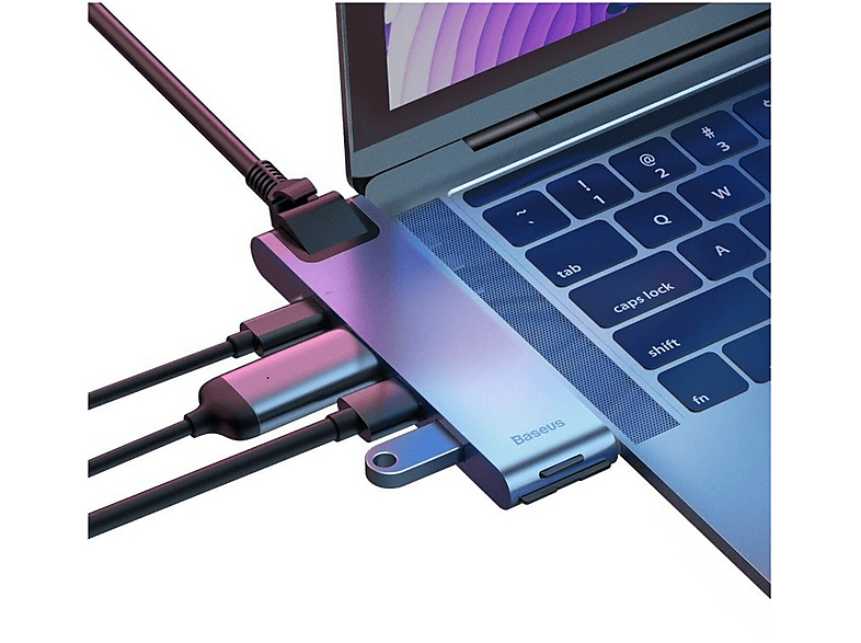 HUB USB BASEUS CAHUB-L0G laptop dock/port replicator | MediaWorld.it