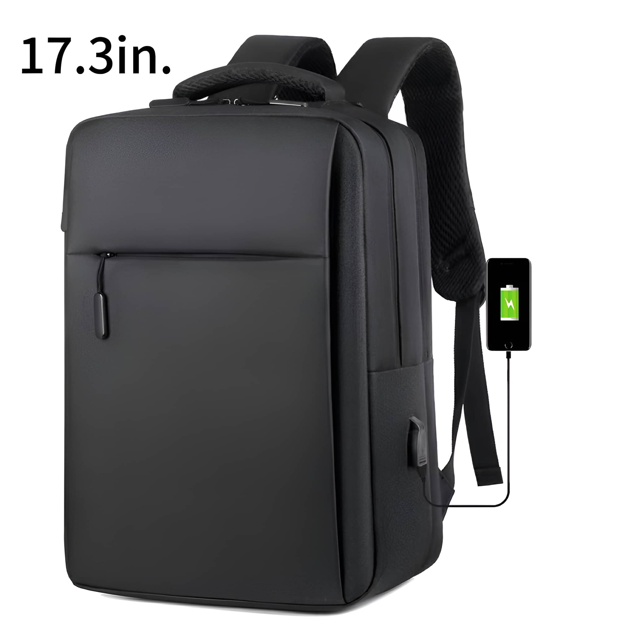 DECOME Herren Business-Rucksack Wasserdicht Großes Fassungsvermögen Schwarz