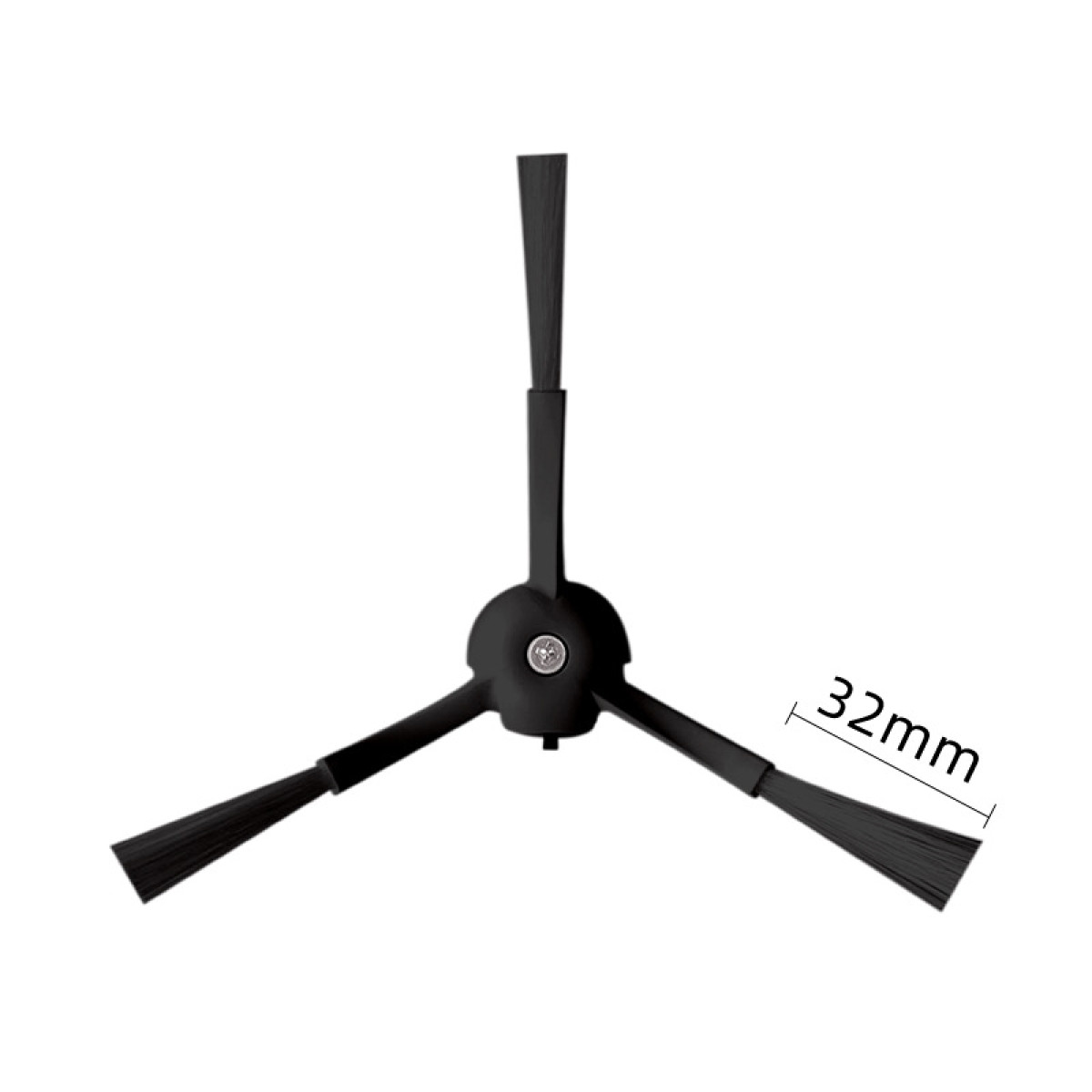 Czarna szczotka do robota sprzątającego, z rozmiarem oznaczonym jako 32mm.