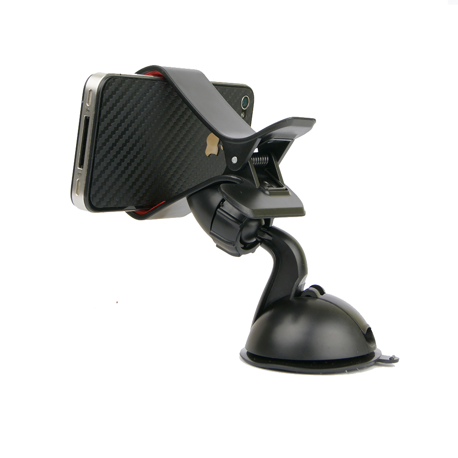 Soporte para teléfono de coche con teléfono adjunto.