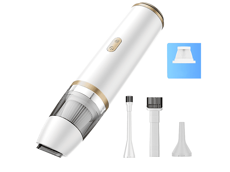 KITTECH Leistungsstarker Kabelloser Staubsauger Staubsauger, maximale Leistung: 120 Watt, Weiß)