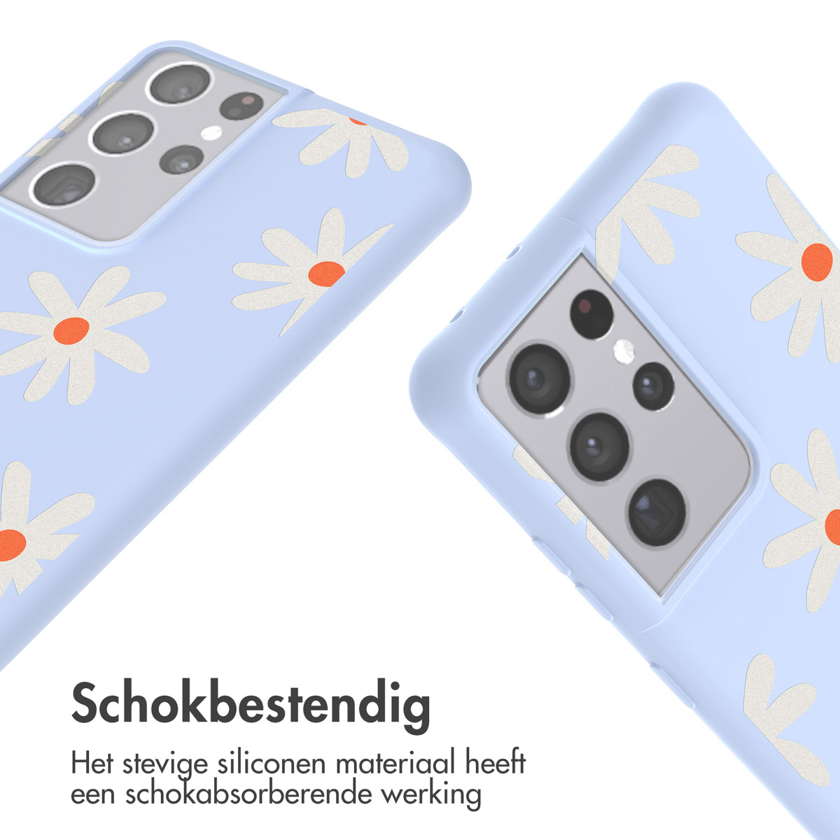 IMOSHION Siliconen design hoesje met koord - Geschikt voor Samsung Galaxy S21 Ultra - Telefoonhoesje voor Samsung Samsung Galaxy S21 Ultra Meerkleurig