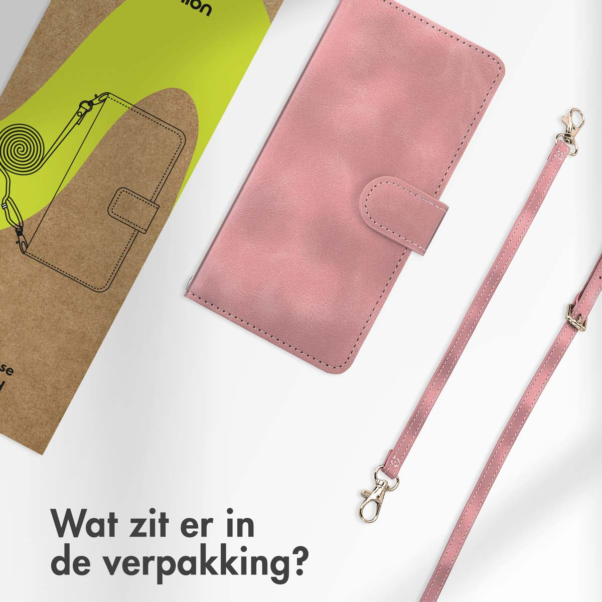 IMOSHION Bookcase met koord, Bookcover, Samsung, Galaxy A53, Rosa