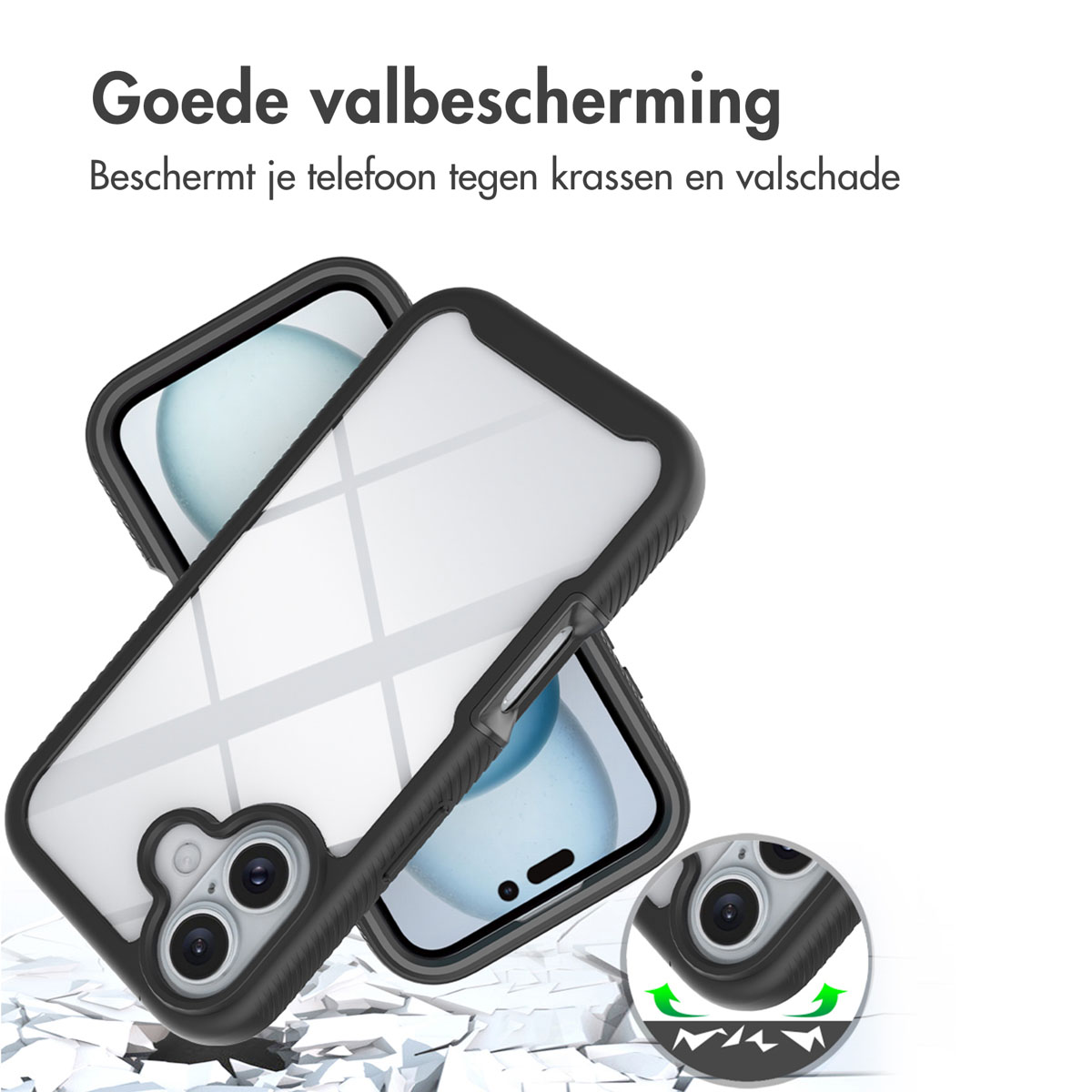 IMOSHION 360° Protezione completa Cover per Apple iPhone 16, Nero