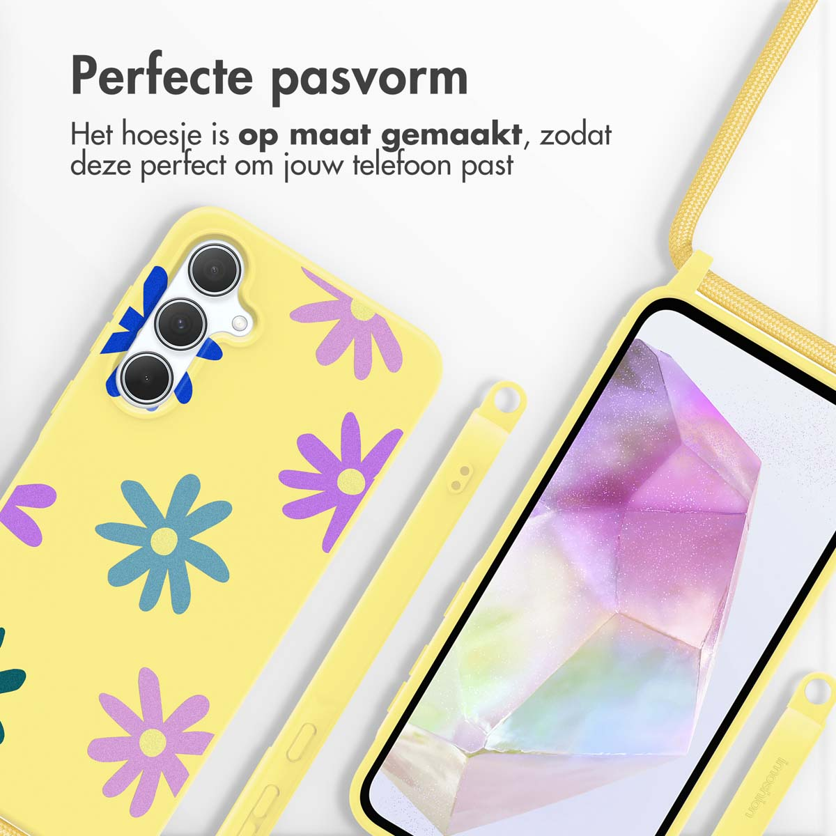 IMOSHION Coque avec lanière compatible avec Samsung Galaxy A35 Étui de Téléphone voor Samsung Samsung Galaxy A35 Multicolore