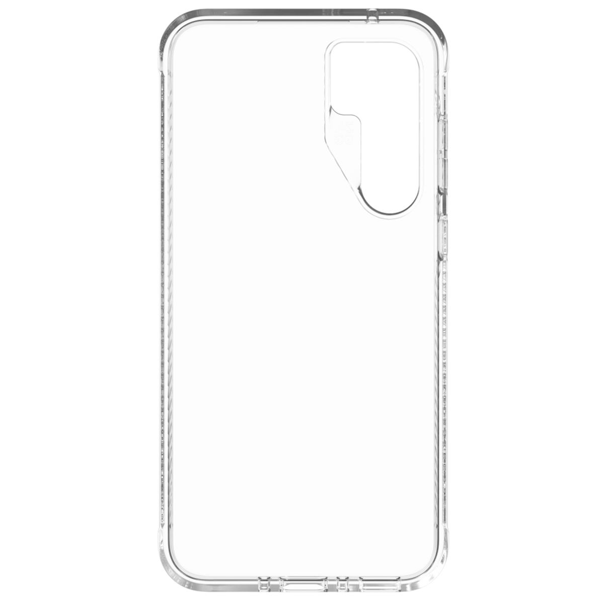 Une coque de téléphone transparente, le design est pour le téléphone.