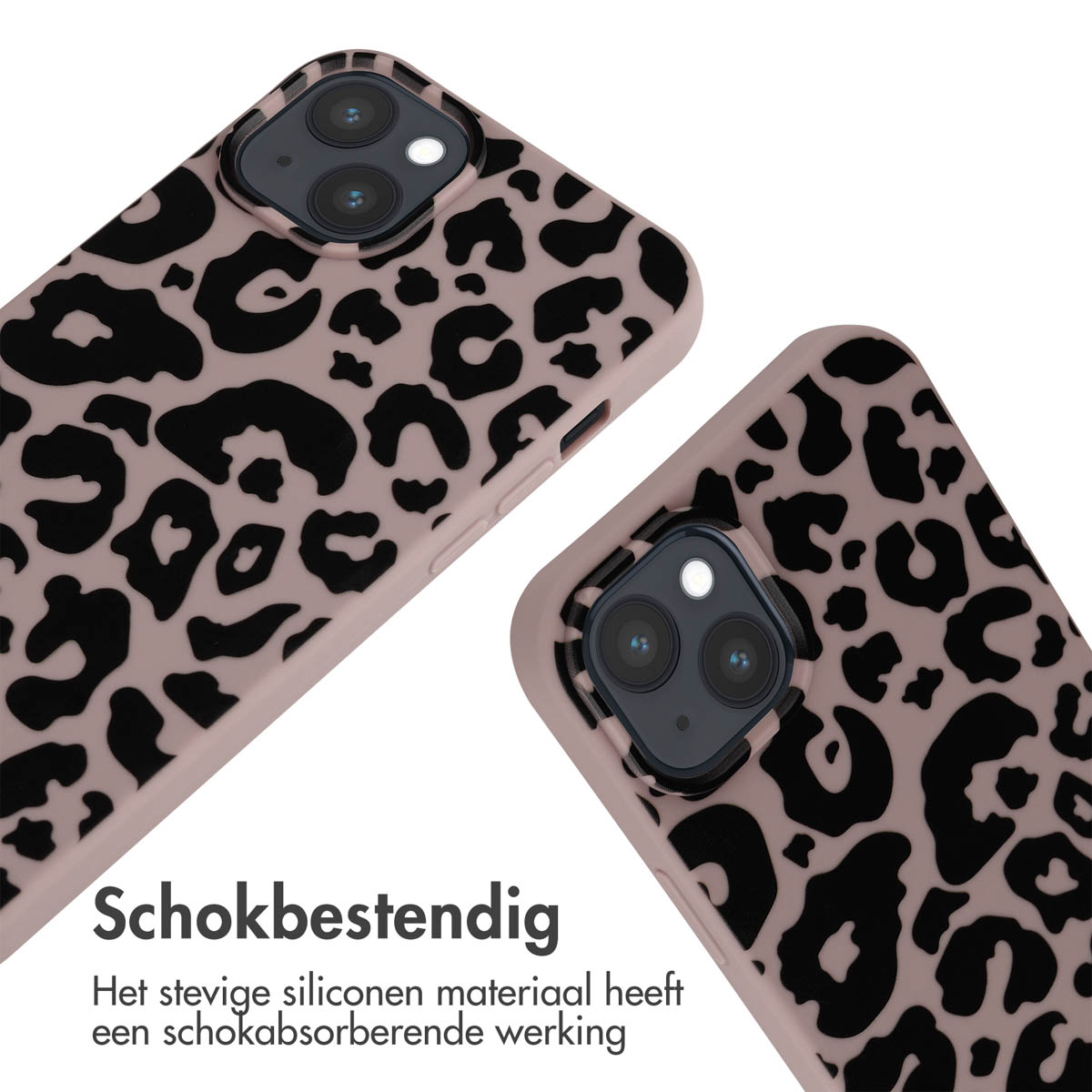 Deux coques de téléphone avec un imprimé léopard.