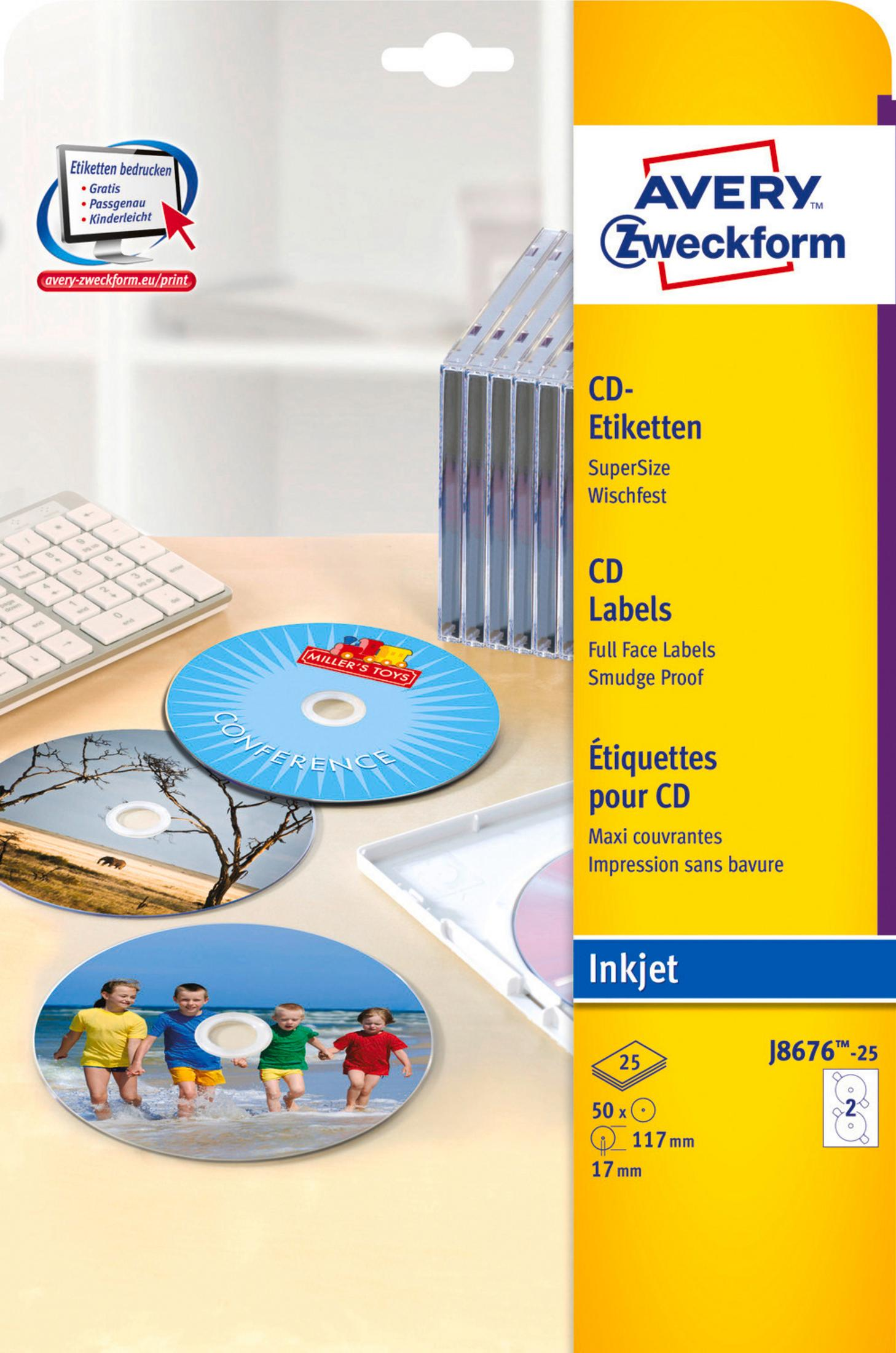 Etichette Per CD Zweckform Kingsize - 200 Pezzi Da 117 Mm Per Organizzare - Foto 2