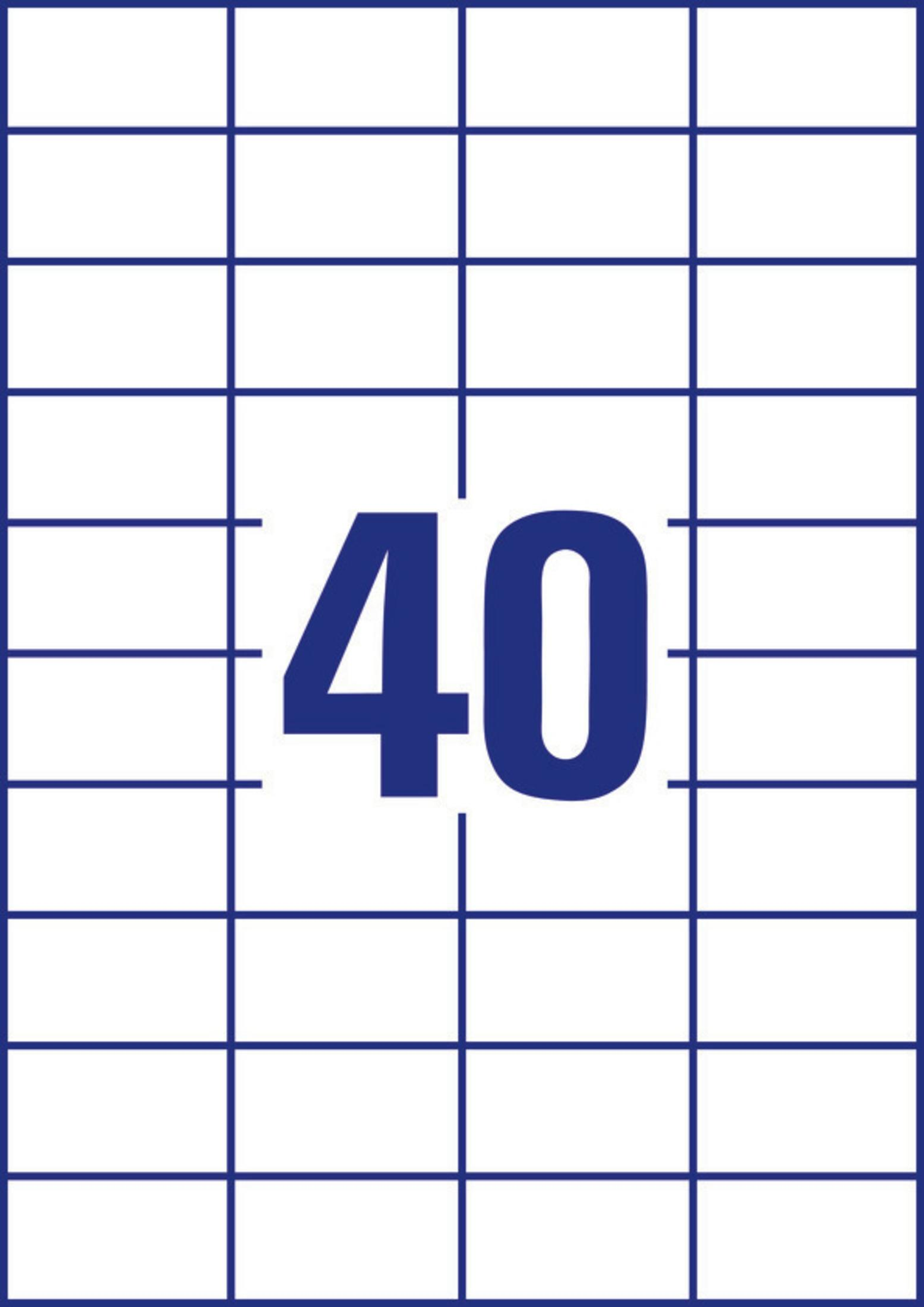 Weißes Raster mit der Zahl 40 in der Mitte in Dunkelblau.